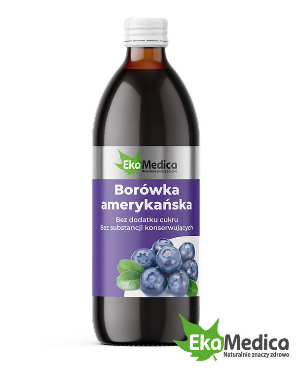 EkaMedica 100% American Blueberry Juice with No Added Sugar 500ml