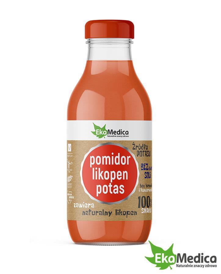 EkaMedica Juice 100% Tomato Lycopene Potassium for Nervous System Muscles and Blood Pressure 300ml