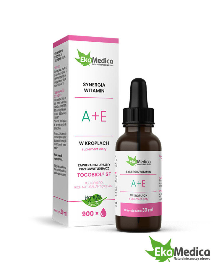 EkaMedica Vitamin A + E In Drops. Tocopherol Mixture 30ml