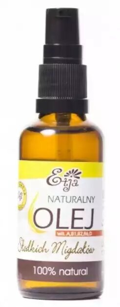 Etja Natural Cold Pressed Sweet Almond Oil for Dry Mature Skin 50ml