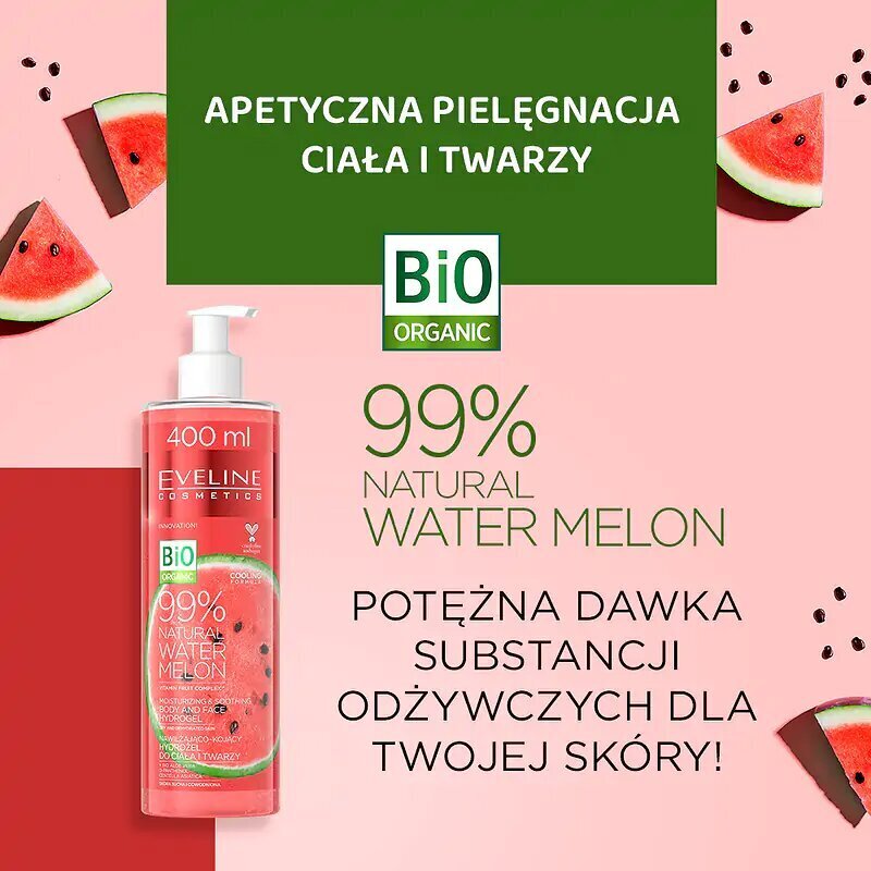 Eveline 99% Natural Watermelon Body and Face Hydrogel Soothing Irritation 400ml