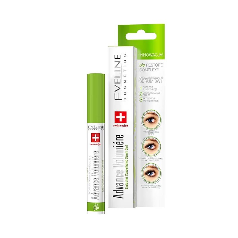 Eveline Advance Volumiere Concentrated Eyelash Serum Nourishing and Stimulating Eyelash Growth 3in1 10ml