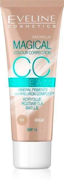 Eveline CC Cream Magical Color Correction Multifunctional Foundation SPF15 No 53 Beige 30ml