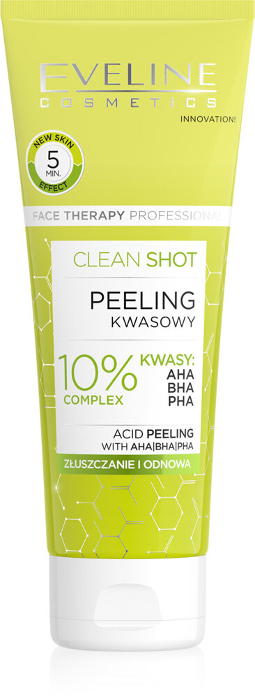 Eveline Clean Shot 10% Acid Complex AHA BHA PHA 75ml