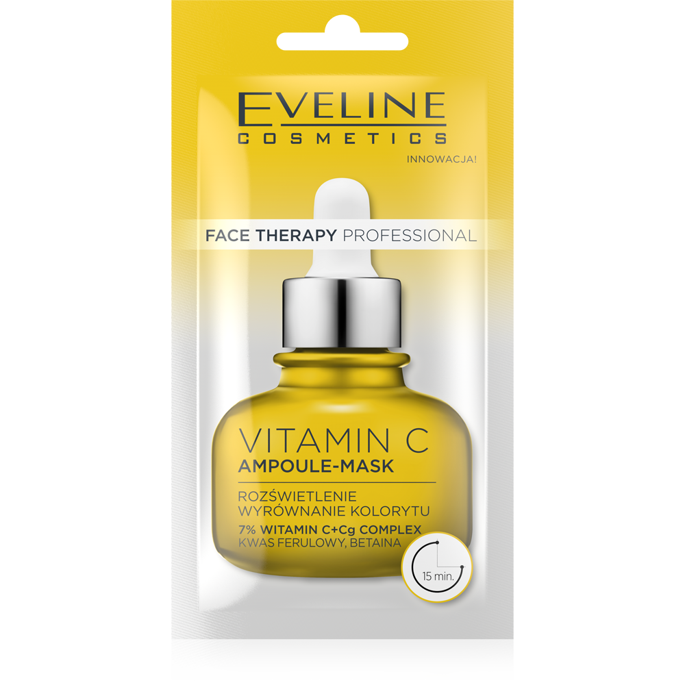 Eveline Face Therapy Professional Ampoule-Mask Vitamin C Illuminating Cream Mask for Gray Skin 8ml