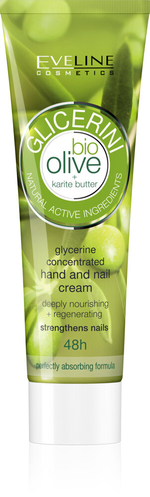 Eveline Glicerini Bio Olive Glycerin Deep Nourishing Smoothing Cream for Hands and Nails 125ml