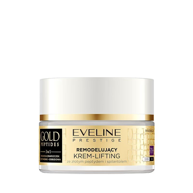 Eveline Gold Peptides 3in1 Remodeling Cream-Lifting with Golden Peptide and Spilantol 70+ for Day and Night 50ml