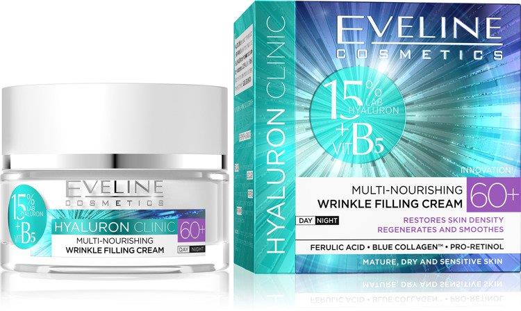 Eveline Hyaluron Clinic B5 Concentrated Anti-Wrinkle Cream 60+ for Day and Night for Mature Skin 50ml