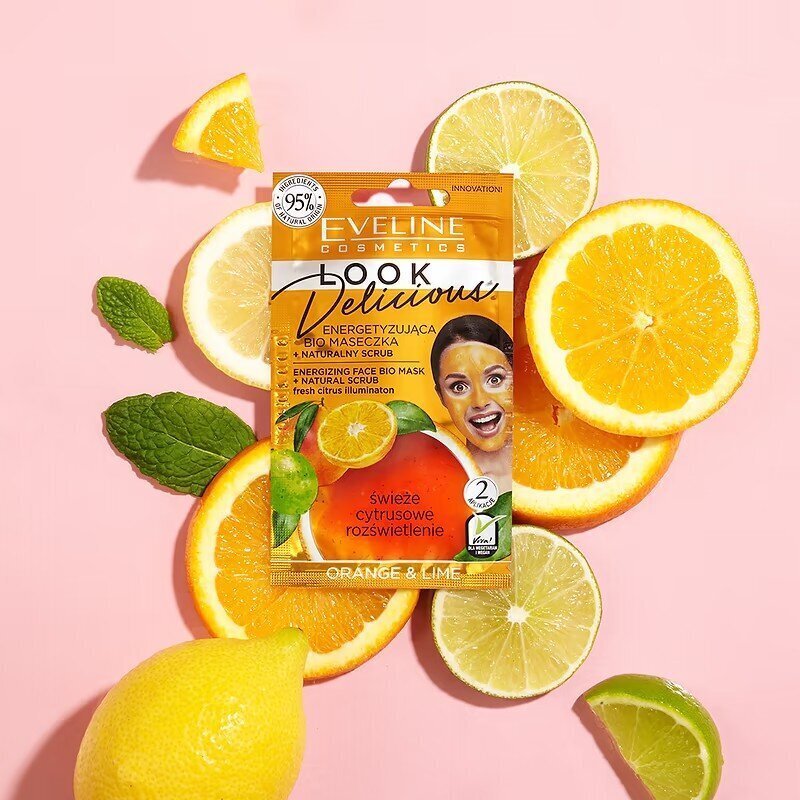 Eveline Look Delicious Energizing Bio Mask Natural Peeling with Orange and Lime 10ml