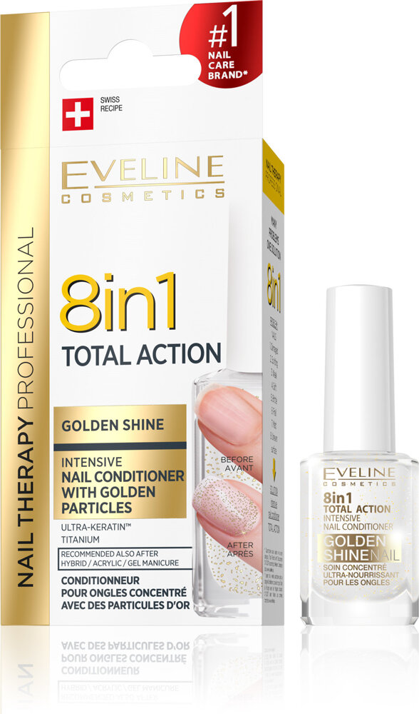 Eveline Nail Therapy Total Action Conditnioner 8in1 Golden Shine 12ml