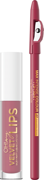 Eveline OML Silky Matt Liquid Lipstick & Contour Lip Liner 13 Brownie Biscotti 4,5ml