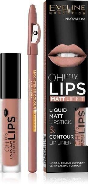 Eveline Oh My LIps Liquid Lipstick Matt Crayon No 01 Neutral Nude 1 Piece