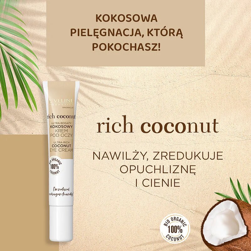 Eveline Rich Coconut Ultra Coconut Anti Wrinkle Eye Cream with Shea Butter 20ml