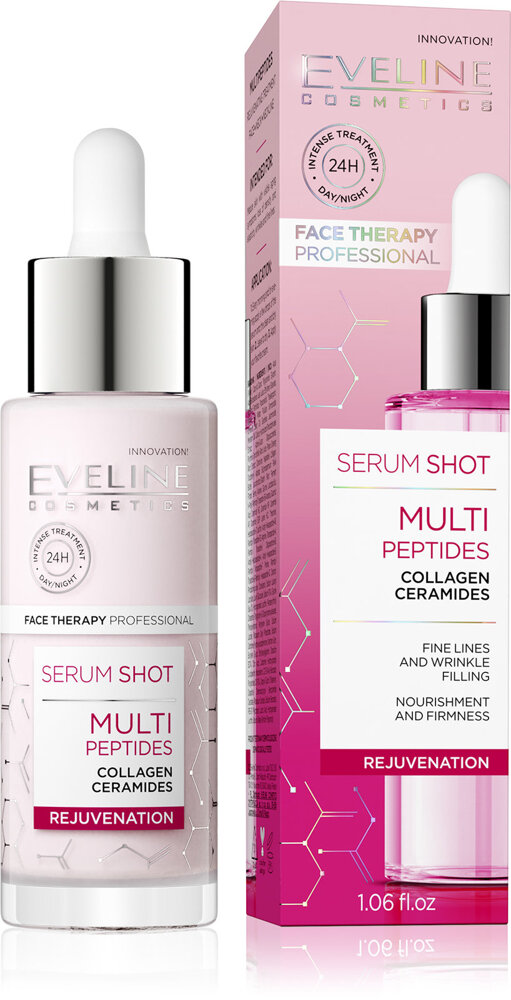 Eveline Serum Shot Treatment Multipeptides for Face Neck and Neckline 30ml