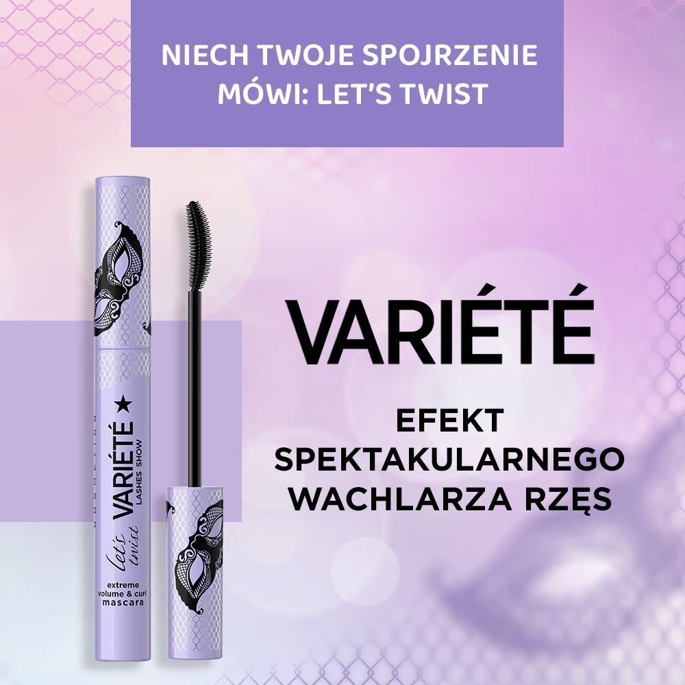 Eveline Variete Lashes Show Let`s Twist Curling and Volumizing Black Mascara 10ml