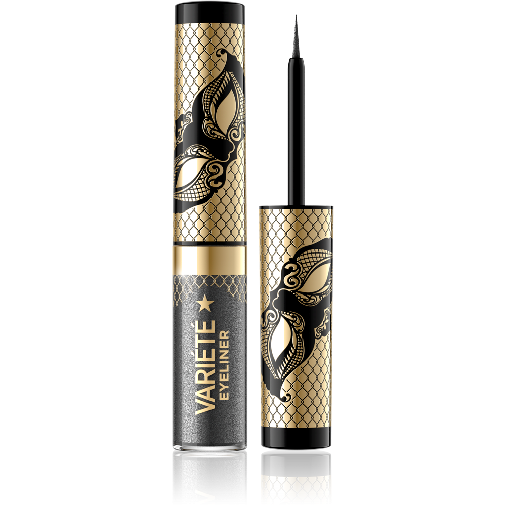 Eveline Variete Waterproof Colored Eyeliner in Inkwell No. 04 Silver Dust 4ml