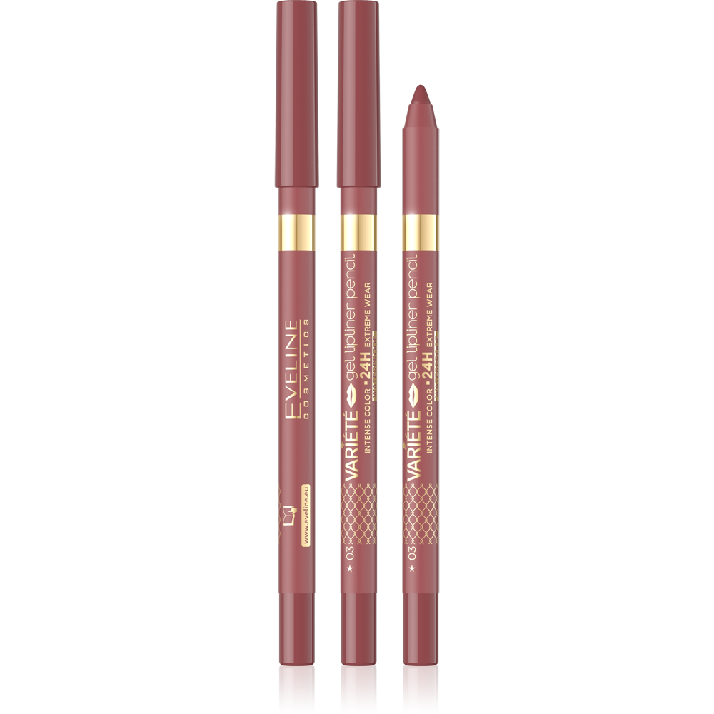 Eveline Variete Waterproof Gel Lip Liner No. 03 Dusty Rose 1 Piece