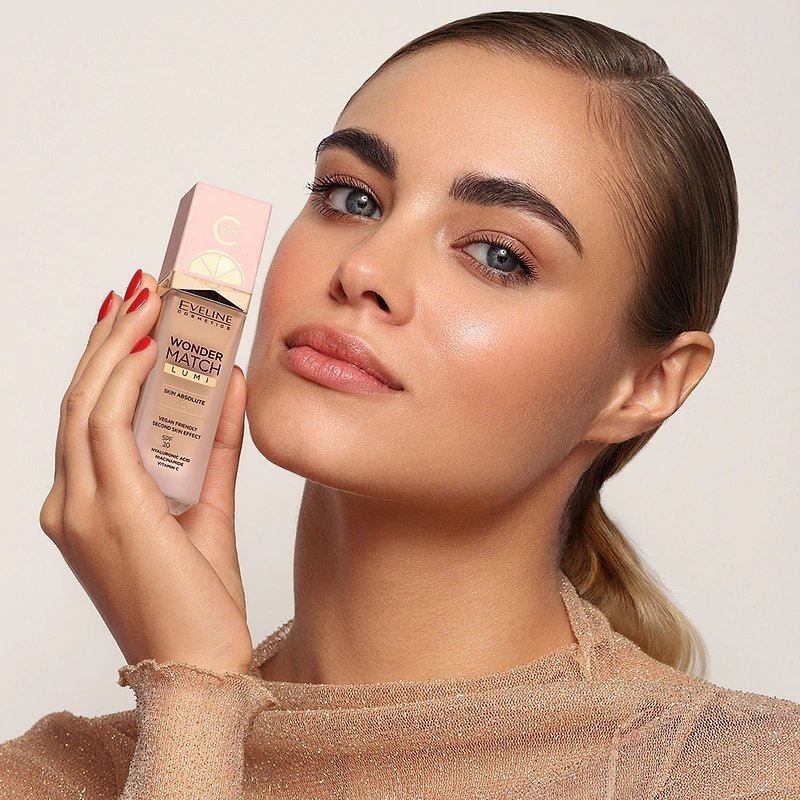 Eveline Wonder Match Lumi Illuminating Foundation SPF20 No. 15 Neutral 30ml, Beautiful Cosmetics