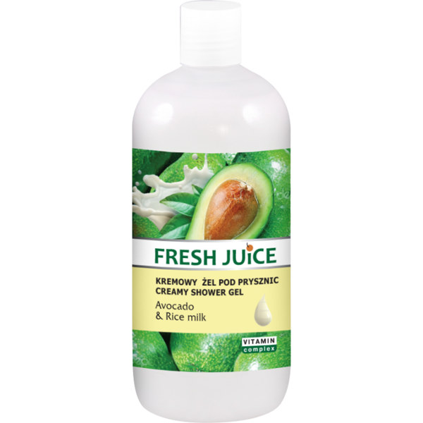 Fresh Juice Creamy Shower Gel Avocado & Rice Milk 500 ml