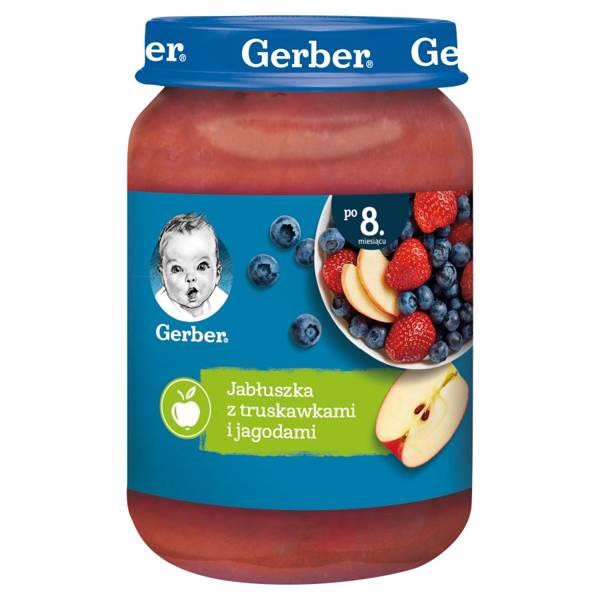 Gerber Dessert Apple with Strawberries and Blueberries for Babies after 8 Months 190g