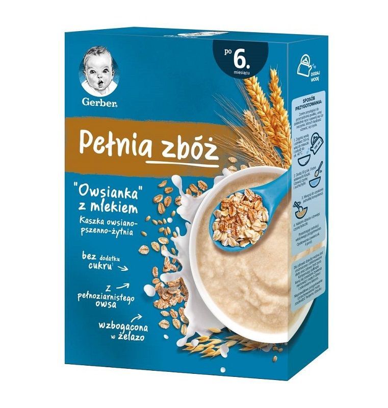 Gerber Fullness of Cereals Oat-Wheat-Rye Porridge Porridge with Milk for Babies after 6 Months 200g