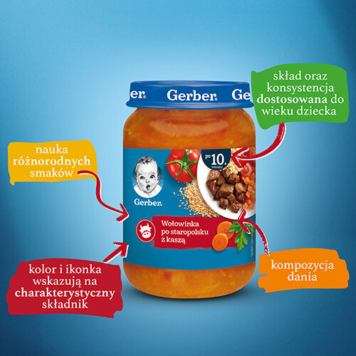 Gerber Old Polish Style Beef with Groats for Babies after 10 Months 190g