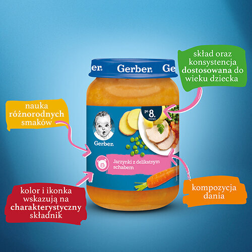 Gerber Vegetable Dish with Delicate Pork Loin for Babies after 8 Months 190g