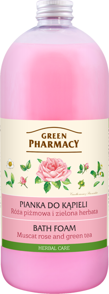 Green Pharmacy Bath Foam Muscat Rose and Green Tea 1000 ml