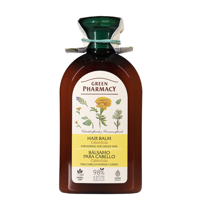 Green Pharmacy Caring Balm Calendula and Rosemary Oil for Greasy Hair 300ml