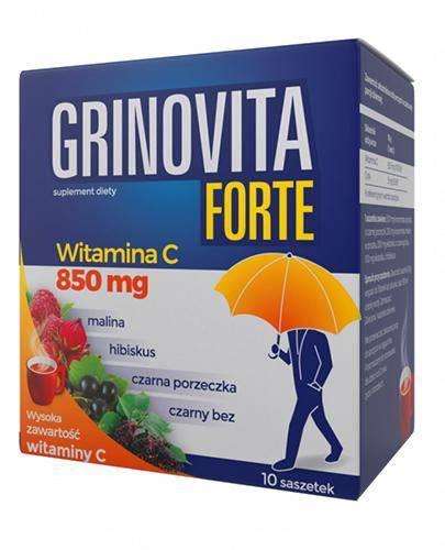 Grinovita Forte Vitamin C and Zinc Source for Immune System 10 Sachets