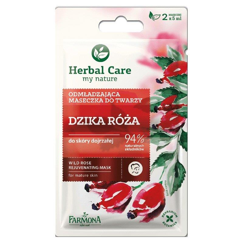 Herbal Care Rejuvenating Mask for Mature Skin with Rosehip 2x5ml