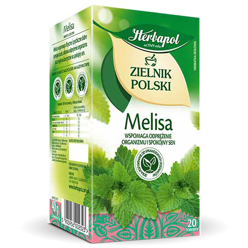 Herbapol Polish Herbarium Herbal Tea Lemon Balm Supporting Relaxation Body and Peaceful Sleep 40g