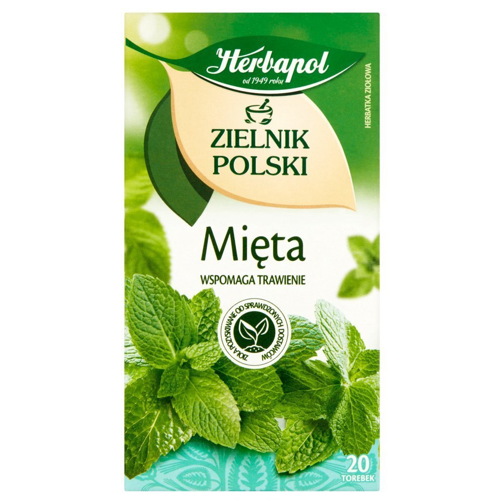 Herbapol Polish Herbarium Herbal Tea with Mint for Digestion and Relaxing Body 20x2g