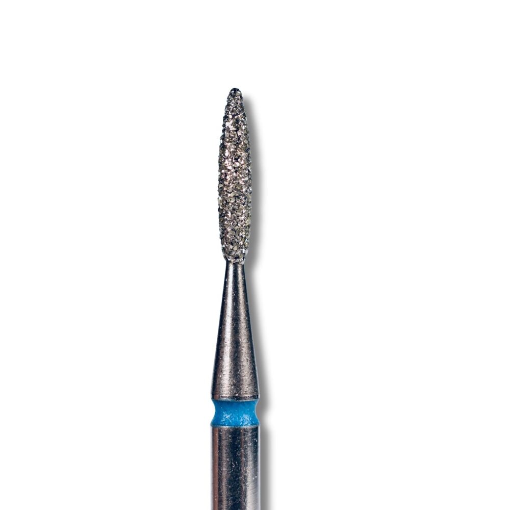 IQ Nails Diamond Nail Drill Bit Long Flame Medium Fine 1.6mm For Cuticles and Thick Skin 243R.524.016 1 Piece