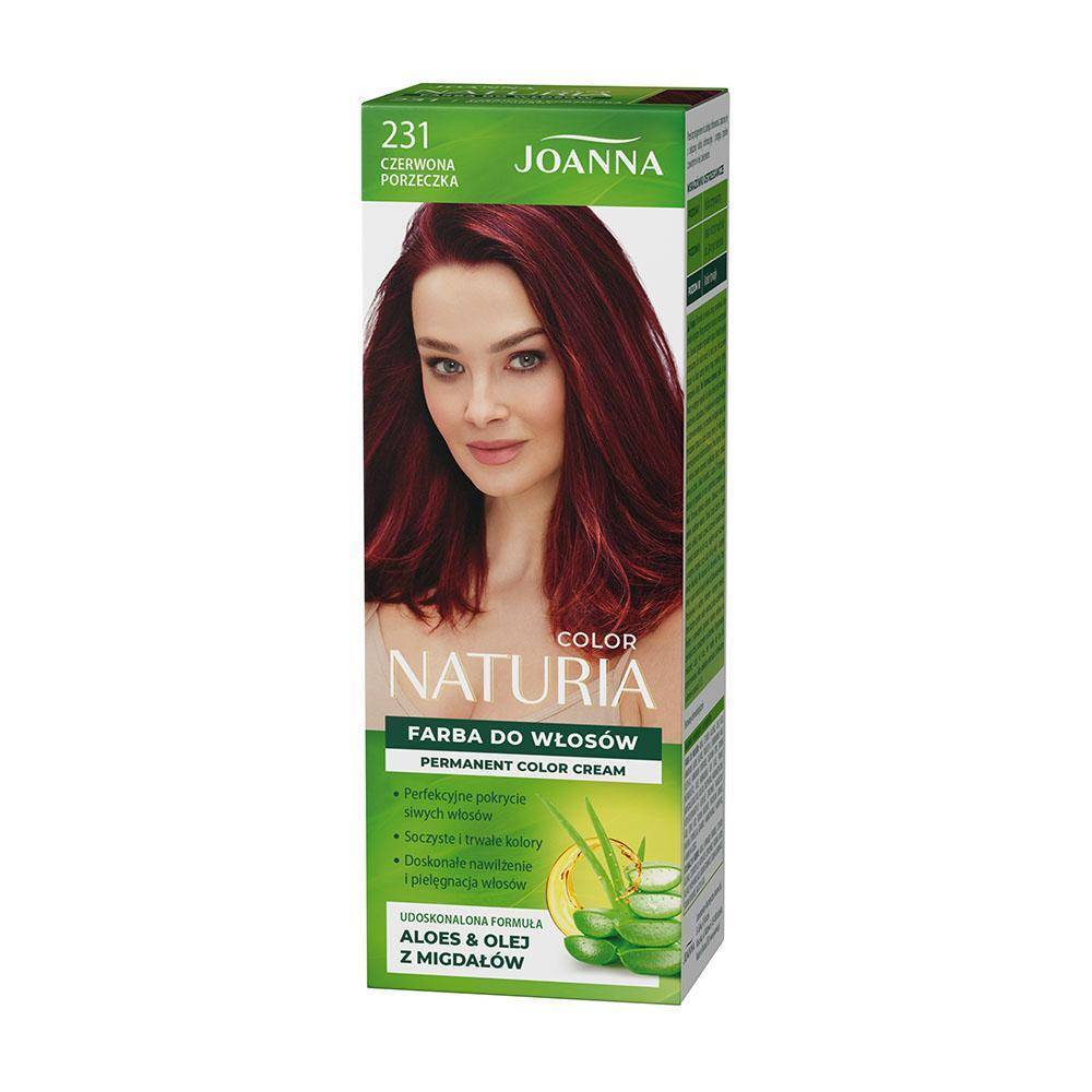 Joanna Naturia Permanent Hair Color Dye Care Shine No. 231 Red Currant 100ml