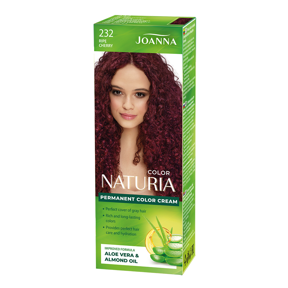 Joanna Naturia Permanent Hair Color Dye Care Shine No. 232 Ripe Cherry 100ml