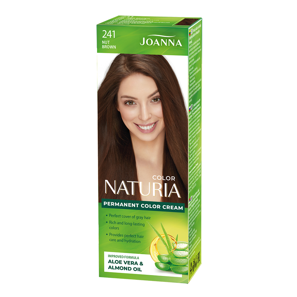 Joanna Naturia Permanent Hair Color Dye Care Shine No. 241 Nut Brown 100ml