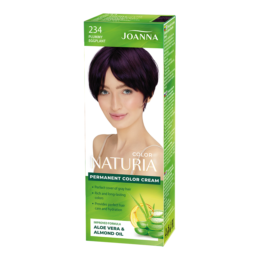 Joanna Naturia Permanent Hair Color Paint Care Shine Day No, 234 Plummy Eggplant 100ml