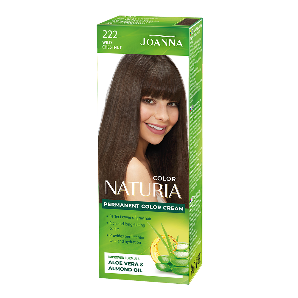 Joanna Naturia Permanent Hair Color Paint Care Shine No.222 Wild Chestnut 100ml