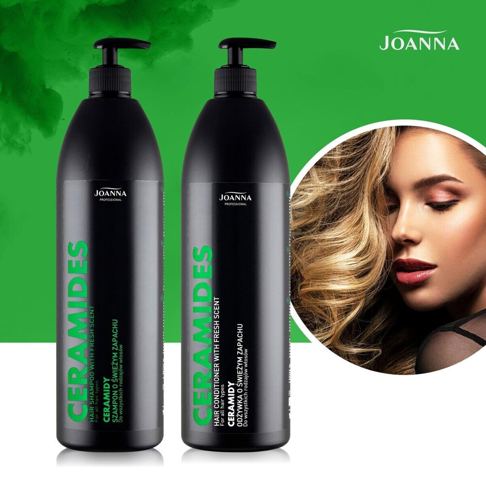 Joanna Professional Ceramids Shampoo with a Fresh Scent for All Hair Types 1000ml