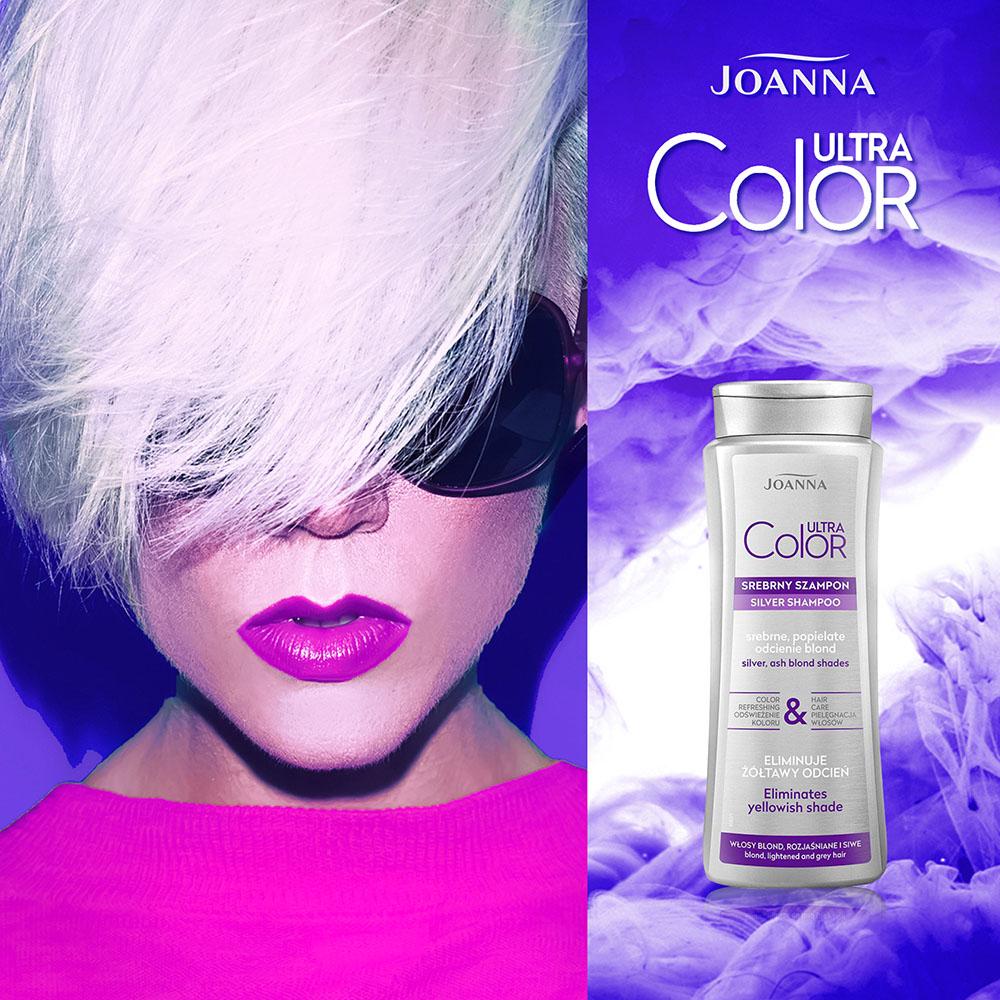 Joanna Ultra Color Silver Shampoo Silver Ash Blonde Shades 200ml