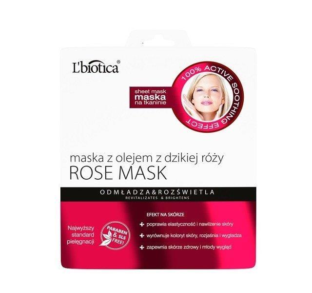 L'biotica Mask with Rosehip Oil Rejuvenates and Brightens 1pc (23ml)