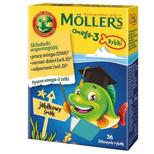 Mollers Omega-3 Fish Gummies Apple Flavor 36 Pieces