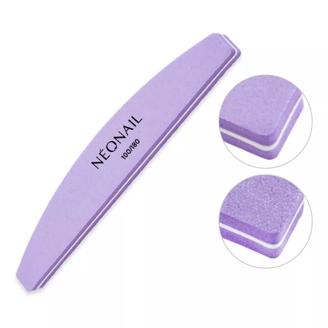 NeoNail Boat Polisher 100/180 Purple 1 Piece