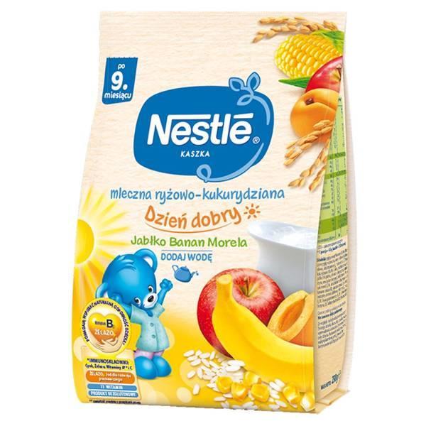 Nestle Good Morning Milky Apple Banana Apricot Flavored Rice and Corn Porridge after 9th Month 230g