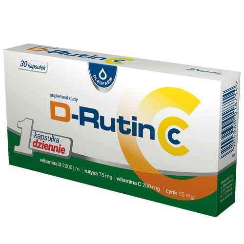 Oleofarm D-Rutin CC Rutin Vitamin C Supports Immune System 30 Capsules