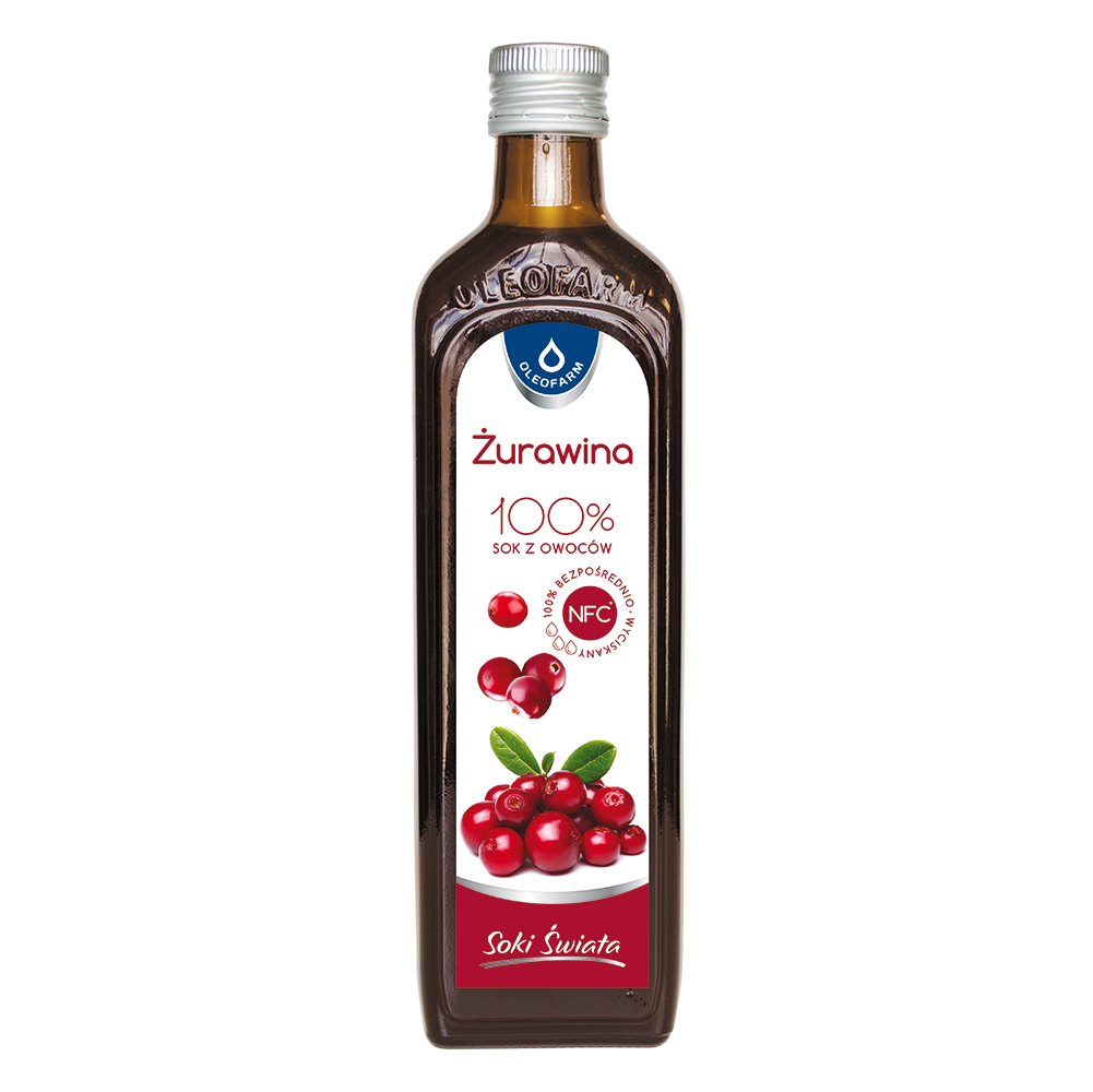 Oleofarm Juices World 100% Cranberry Juice 490ml