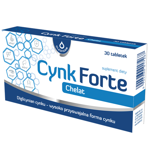 Oleofarm Zinc Forte Chelate Highly Absorbable Form of Zinc 30 Tablets