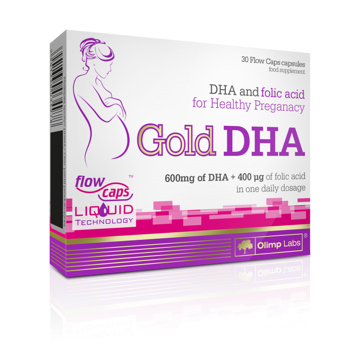 Olimp Gold DHA+ Folic Acid 30 Capsules Best Before 15.06.24