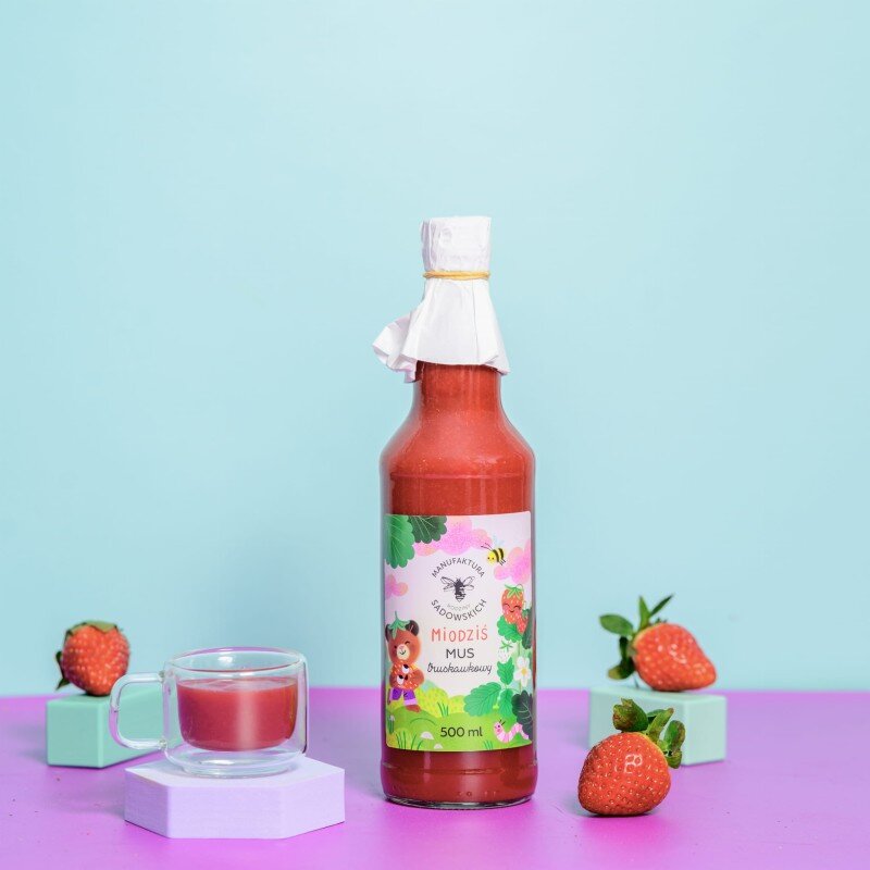 Pasieki Sadowskich Miodziś Raspberry-Strawberry Mousse 500ml